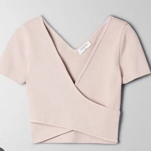 Babaton Sculpt Knit Cross Front Top